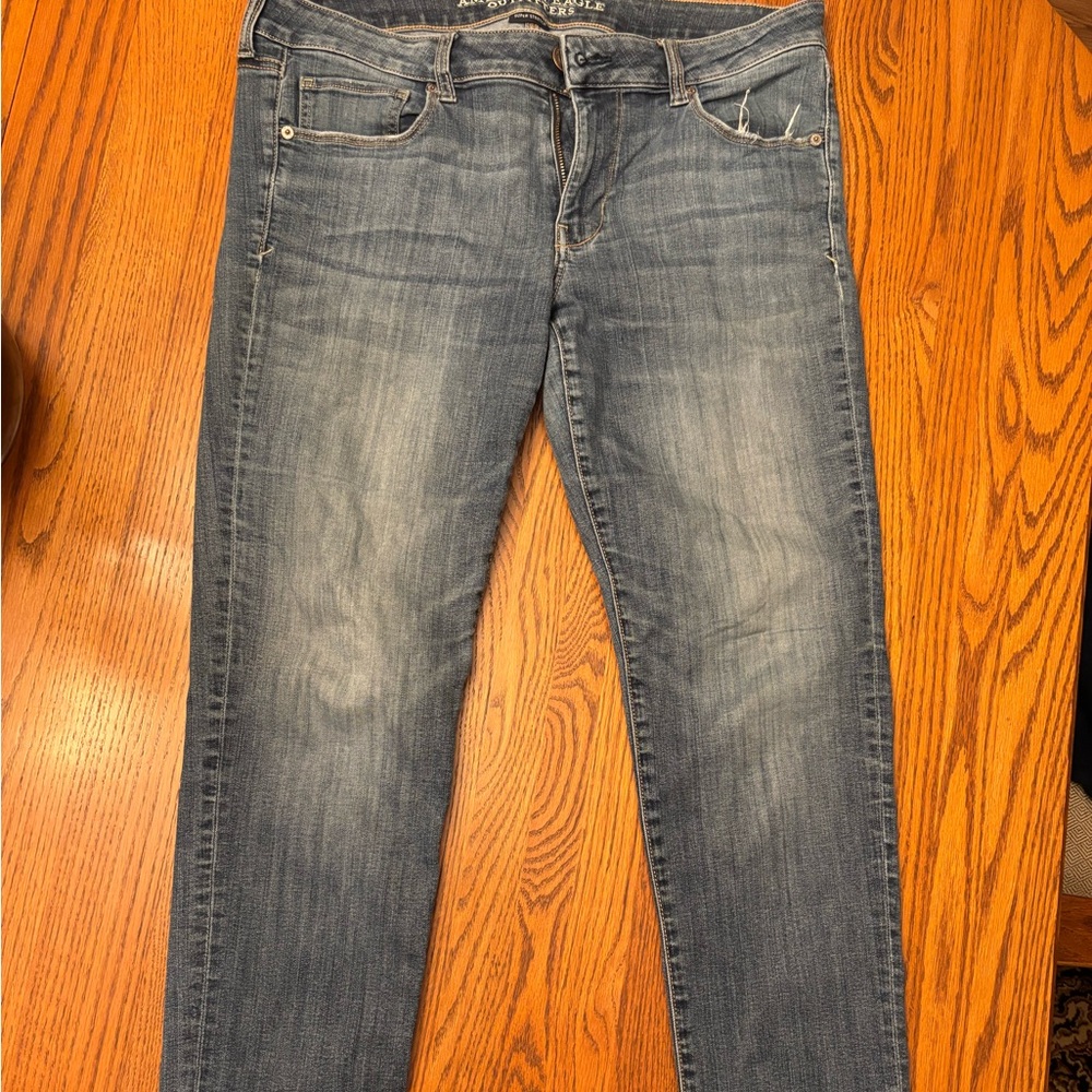 American Eagle Outfitters Blue Super Stretch Jeans